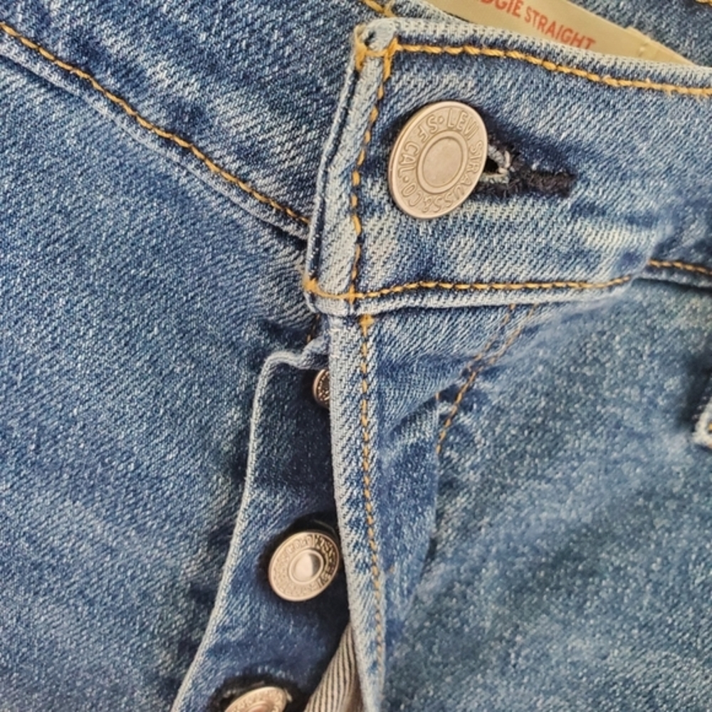 Levi's Women's Button Fly Wedgie Straight Leg Jeans With Distressing‎ - Picture 3 of 10